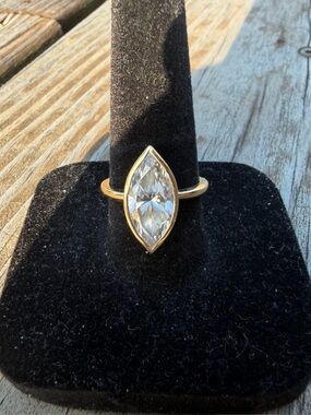 18k 3.09 CT Yellow Gold Lab Grown Diamond Ring